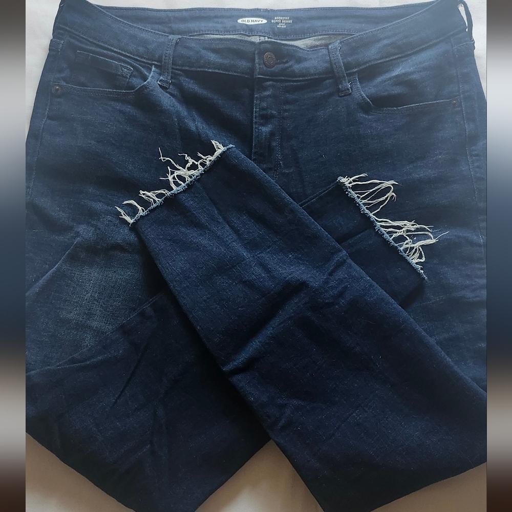 Old Navy Rockstar Super Skinny Cropped Jeans size 16